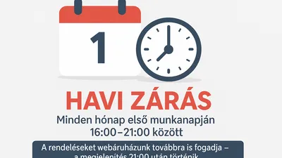 Havi zárás a könyvelési rendszerben